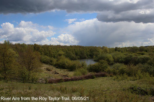 River Aire from the Roy Taylor Trail, RSPB Fairburn Ings